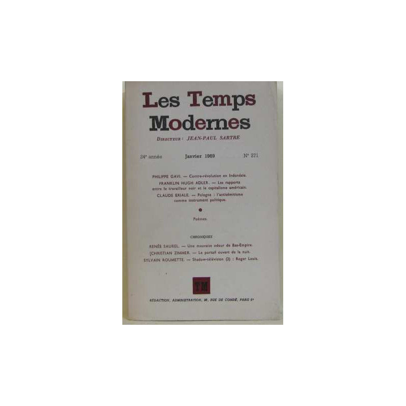 Les temps modernes n° 271