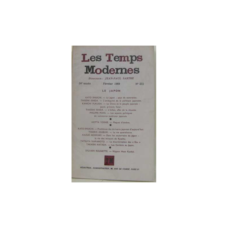 Les temps modernes n° 272