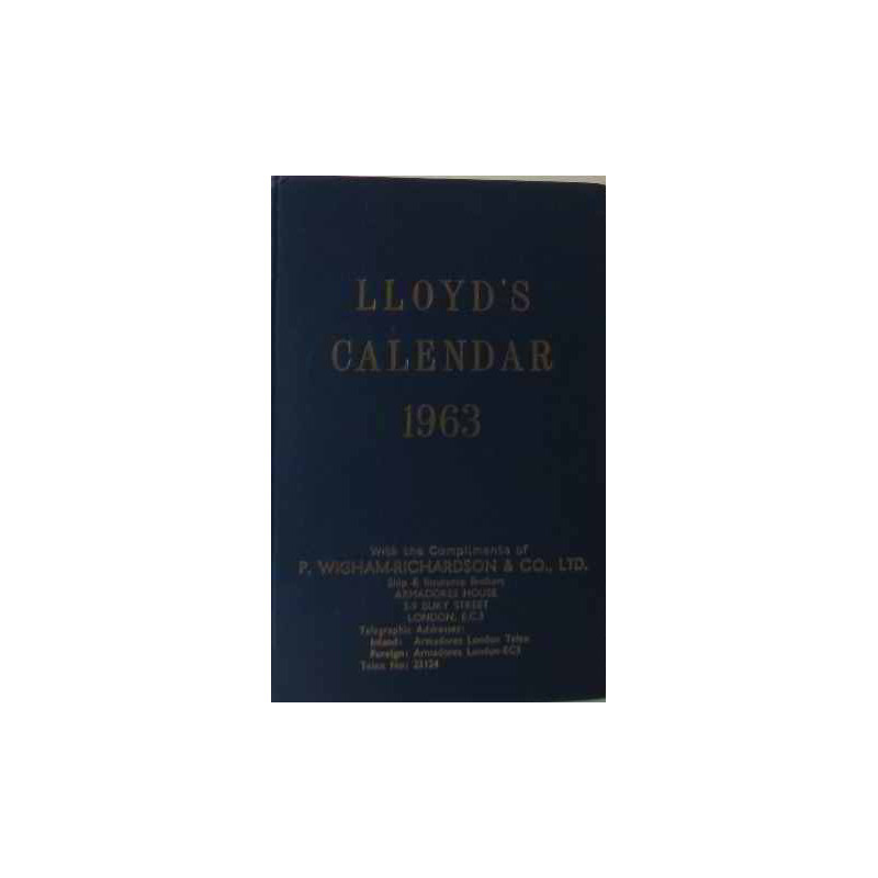 Lloyd's calendar 1963