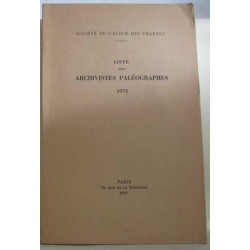 Liste des archivistes paléographes