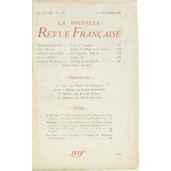 La nouvelle revue française 1er février 1941 29è année n°324