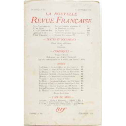 La nouvelle revue française 1er septembre 1934 22è année n°252