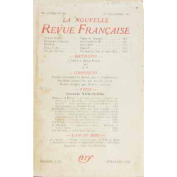 La nouvelle revue française 1er décembre 1937 26è année n°291