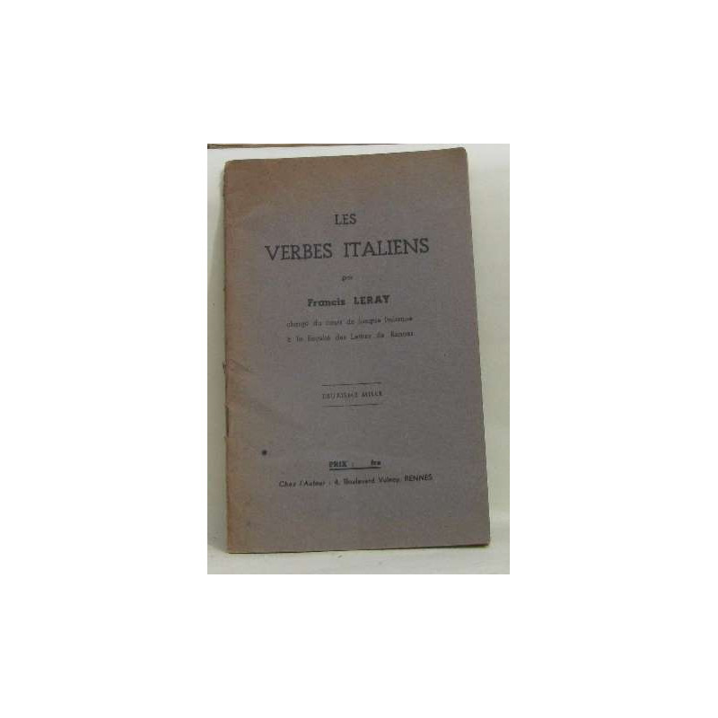 Les verbes italiens
