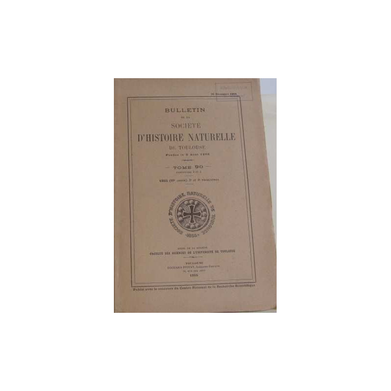 Bulletin de la société d'histoire naturelle de tououse