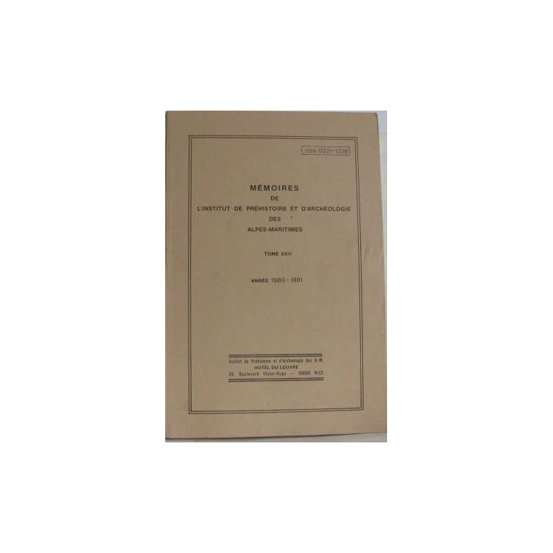 Mémoires de l'institut de préhistoire et d'archéologie des...