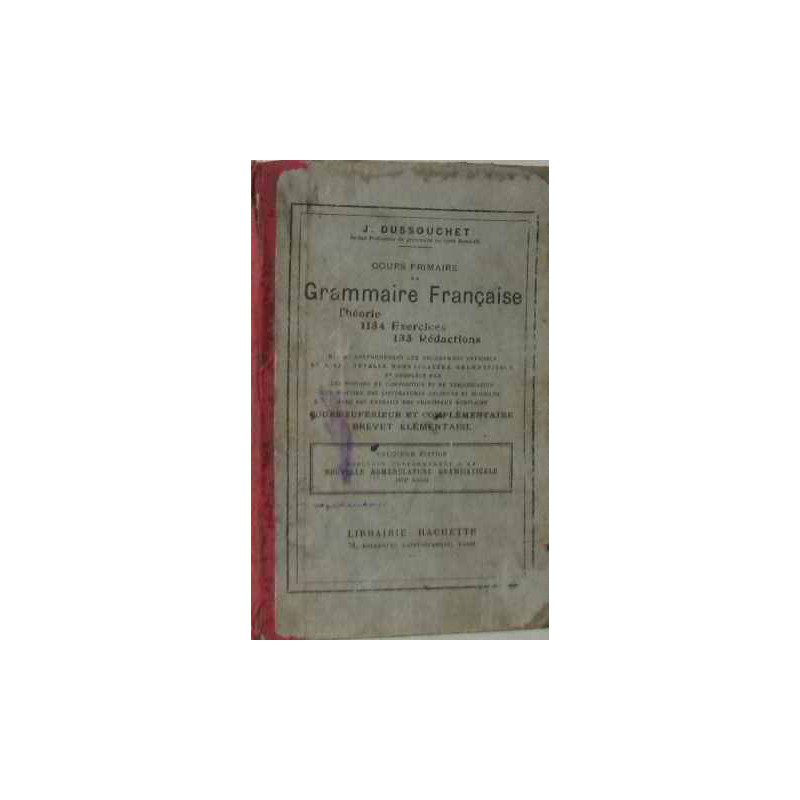 Cours primaire de grammaire française