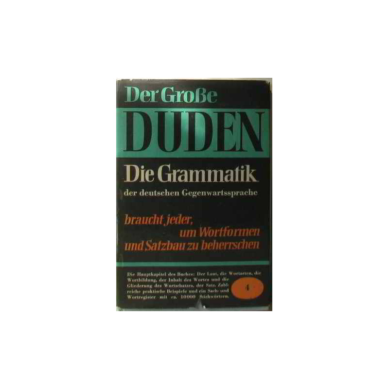 Duden grammatik der deutschen gegenwartssprache 4