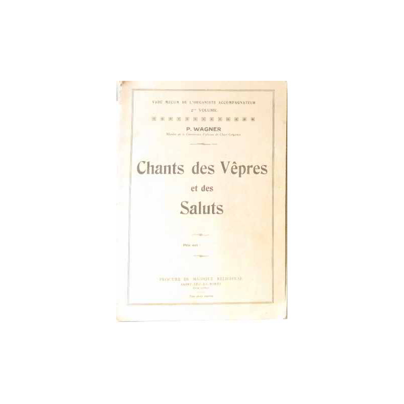 Chants des vêpres et des saluts
