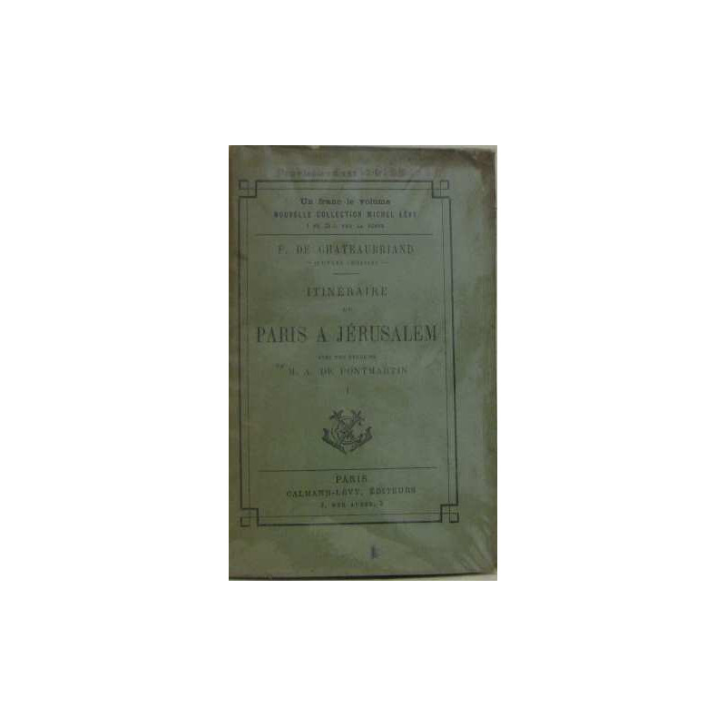 Itinéraire de paris a jérusalem tome I