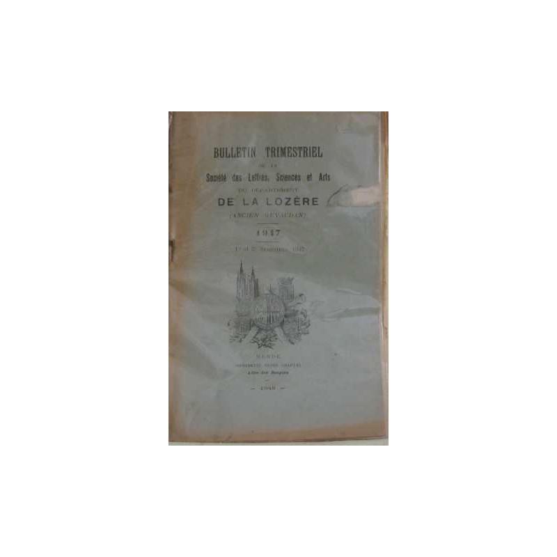 Société des lettres sciences et arts de la lozère : 1er et 2e...