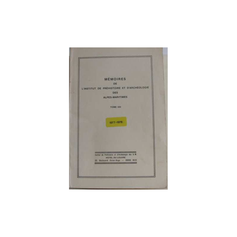 Mémoires de l'institut de préhistoire et d'archéologie des...
