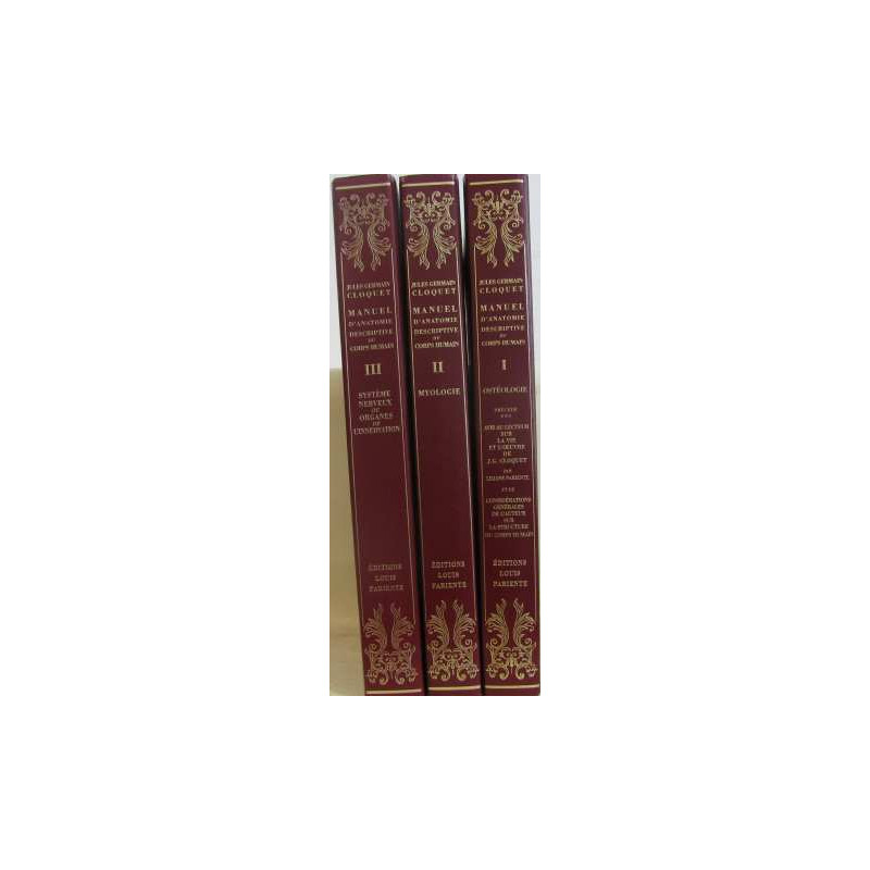 Manuel d'anatomie descriptive du corps humain (tomes I II et III)