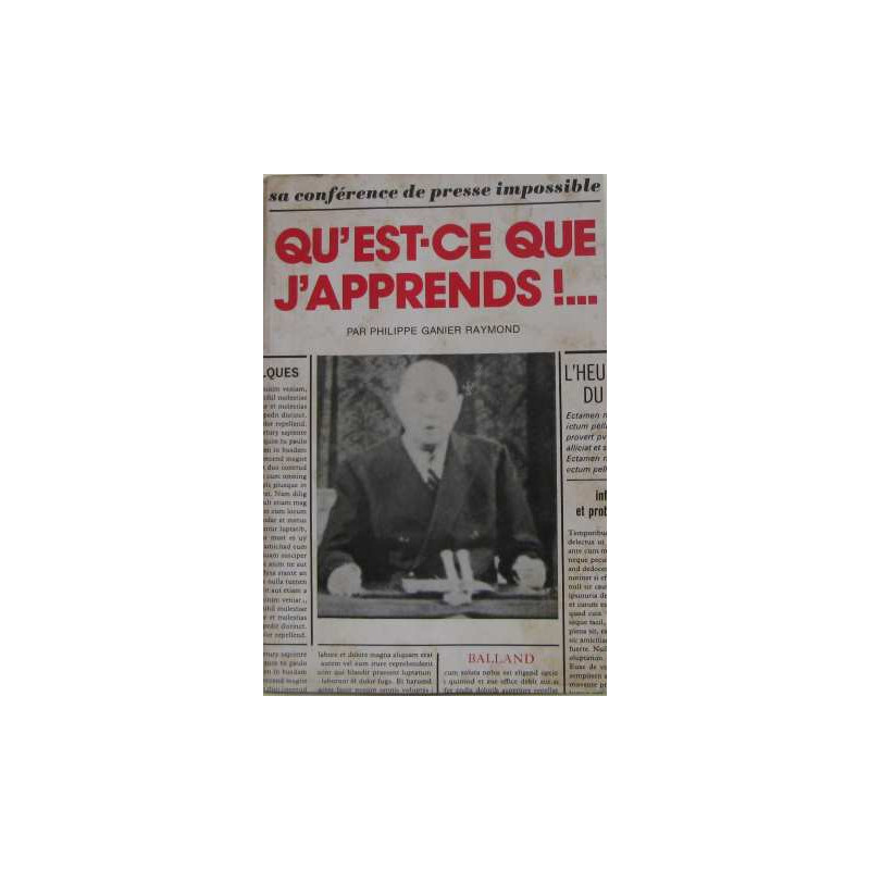 Qu'est ce que j'apprends
