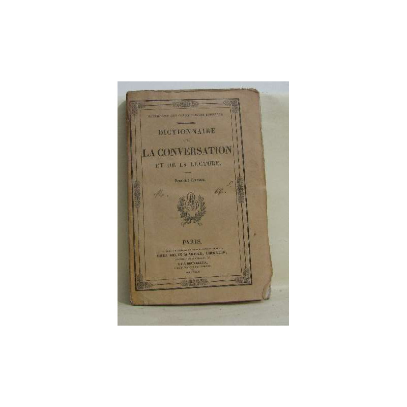Dictionnaire de la conversation et de la lecture tome V