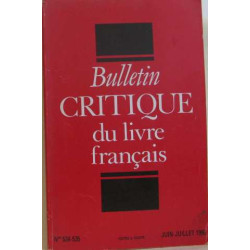 Bulletin critique du livre français numéros 534-535 : juin-juillet...