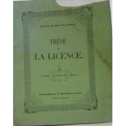 Thèse pour la licence