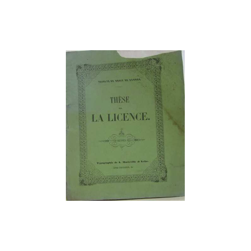 Thèse pour la licence