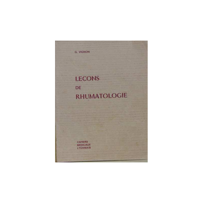 Lecons de rhuùatologie
