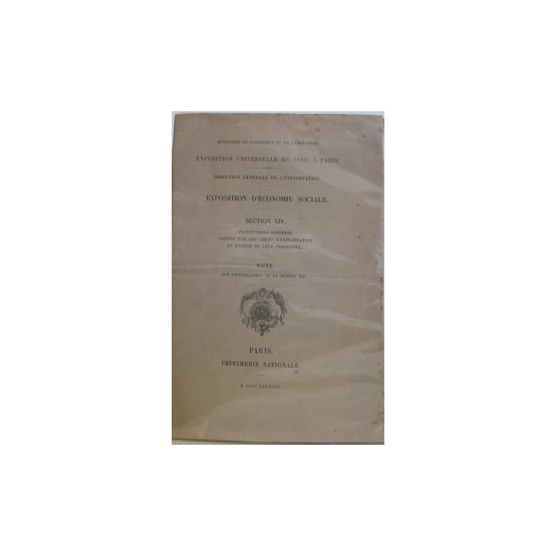 Exposition d'économie sociale section XIV