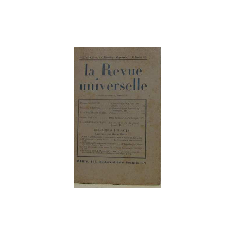 La revue universelle tome XLVIII n°20