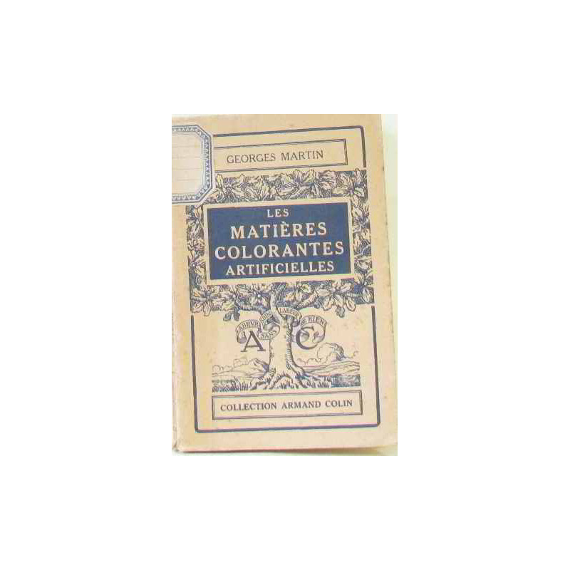 Les matières colorantes artificielles