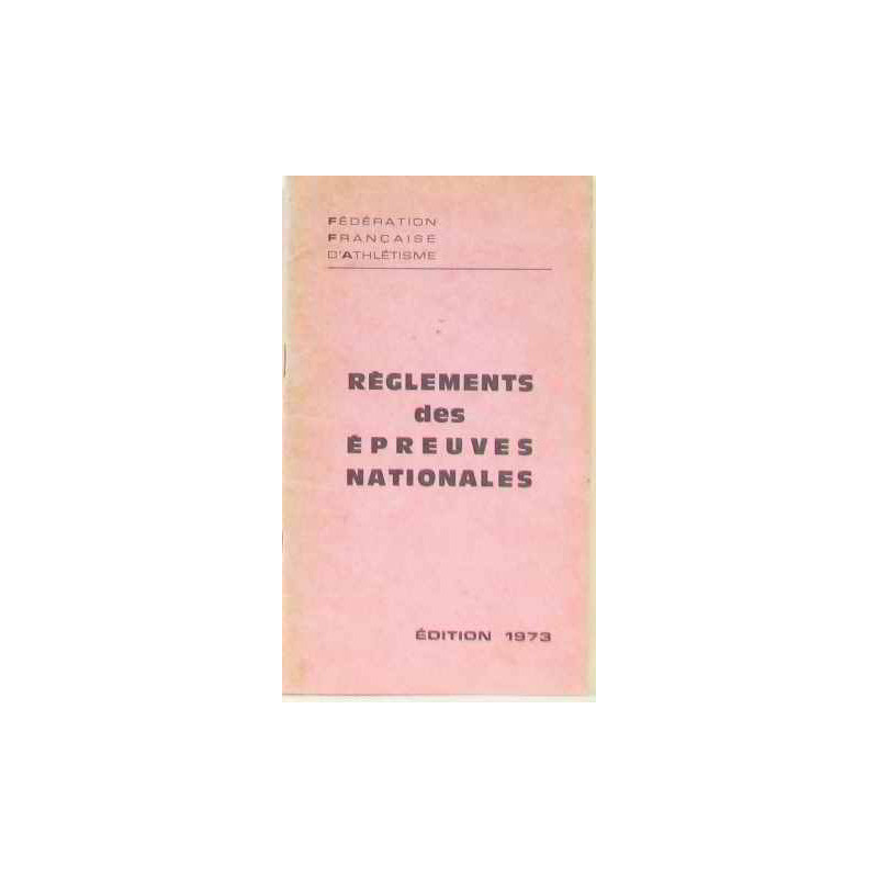 Règlements des épreuves nationales