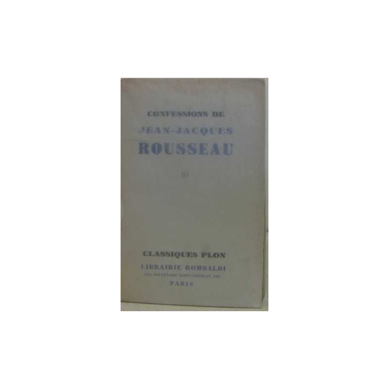 Confessions (tome III)