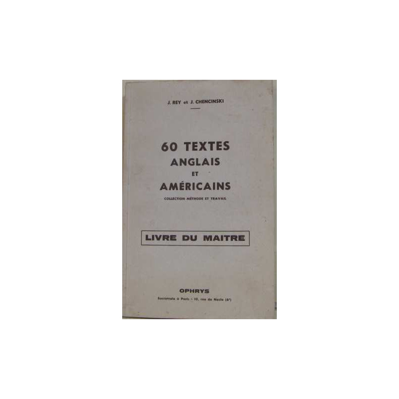 60 textes anglais et américains