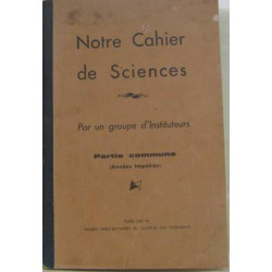 Notre cahier de sciences