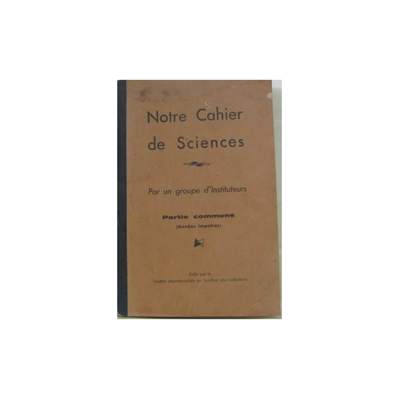 Notre cahier de sciences