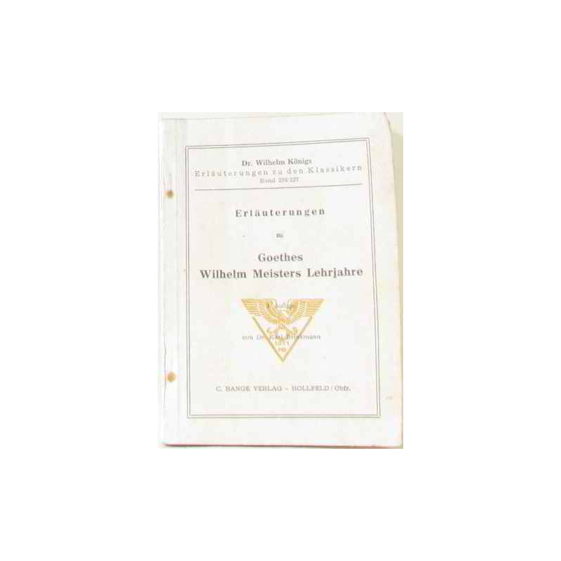 Erlauterungen zu goethes wilhelm meisters lehrjahre