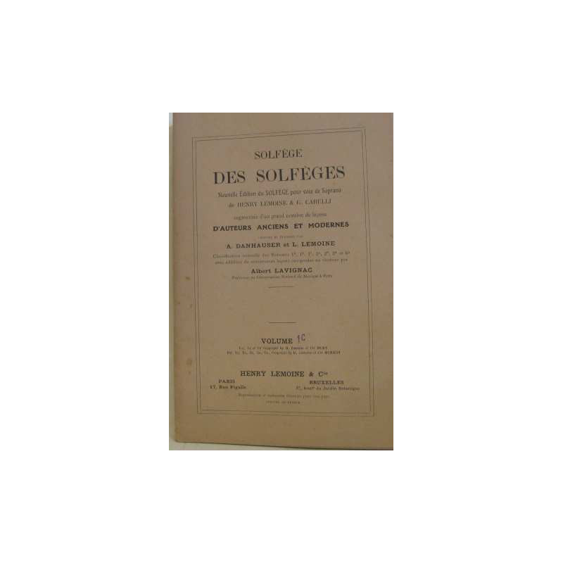Solfège des solfèges volume 1c