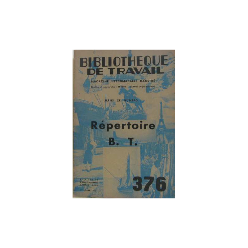 Bibliothèque de travail N°376 répertoire B.T