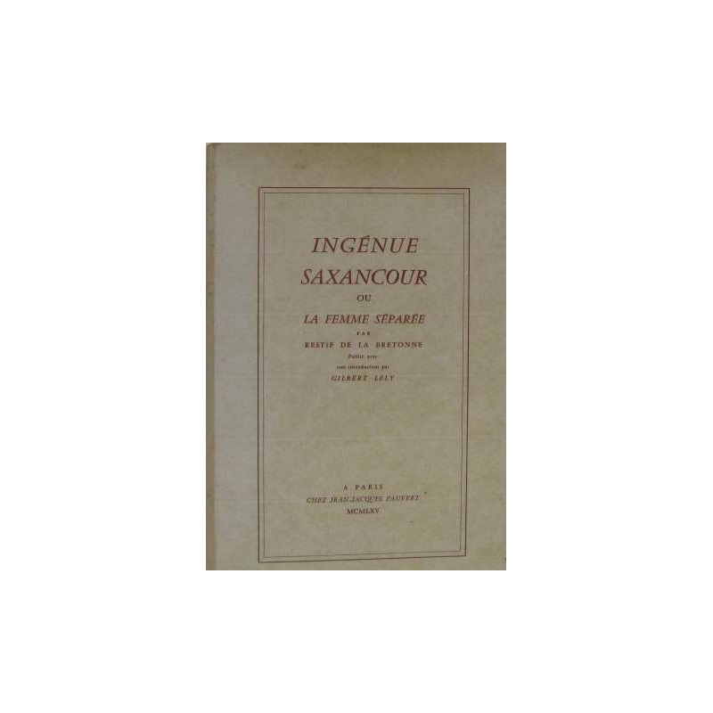 Ingénue saxancour