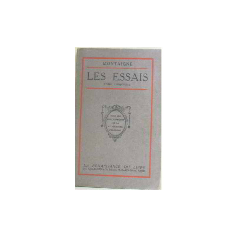 Les essais tome cinquième