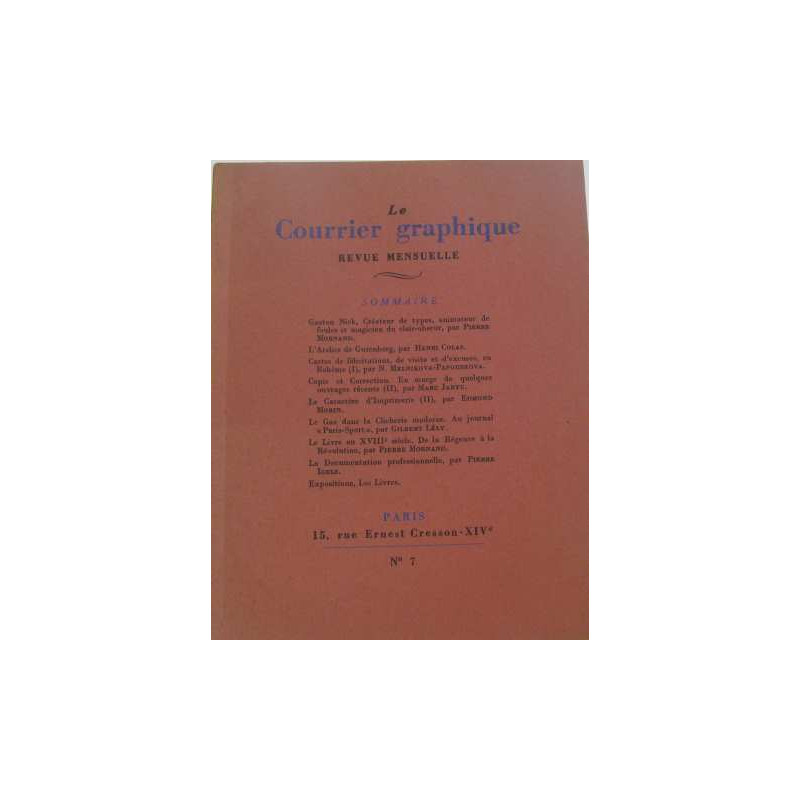 Le courrier graphique N°7 juin 1937