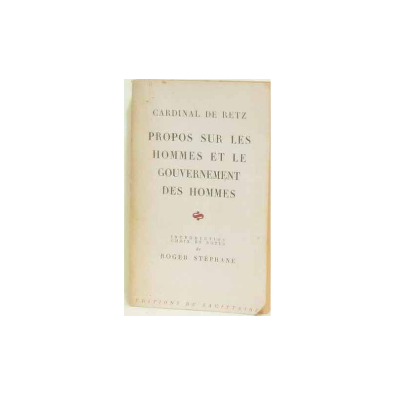 Propos sur les hommes et le gouvernement des hommes
