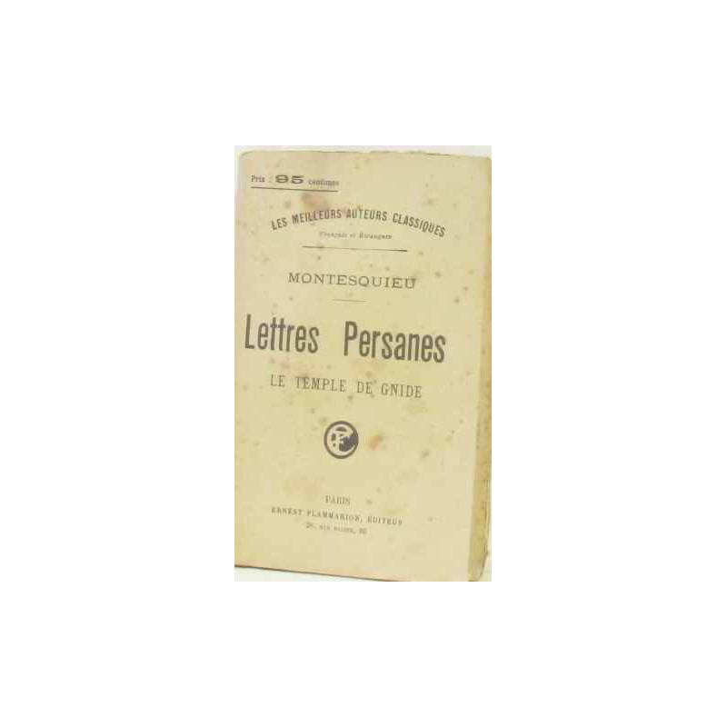 Lettres persanes le temple de gnide