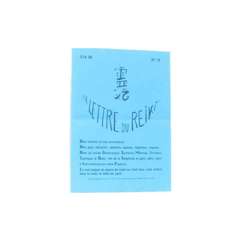 Revue trimestrielle La lettre du reiki n°18