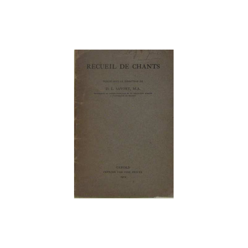 Recueil de chants