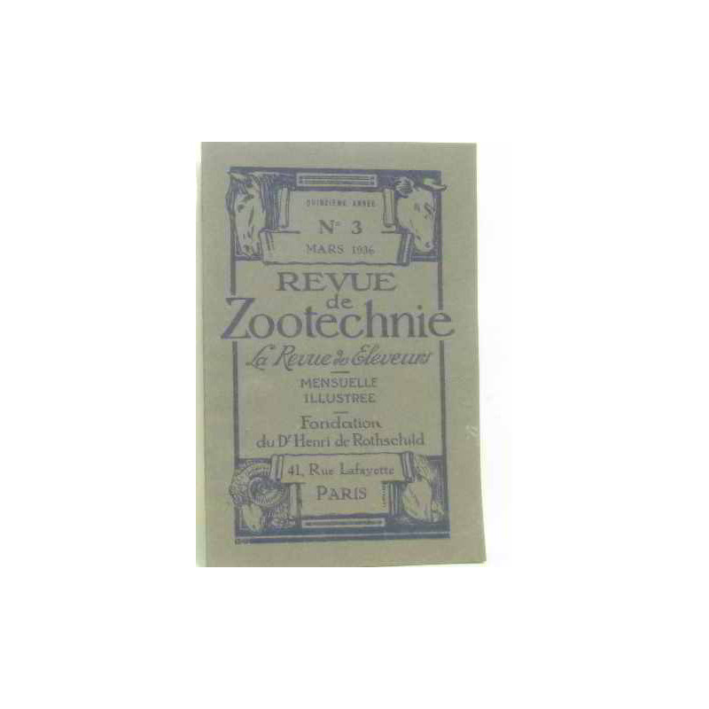 Revue de zootechnie la revue des éleveurs n°3