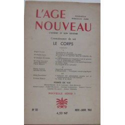 L'age nouveau : l'homme et son devenir N°111 nov.-janv. 1961