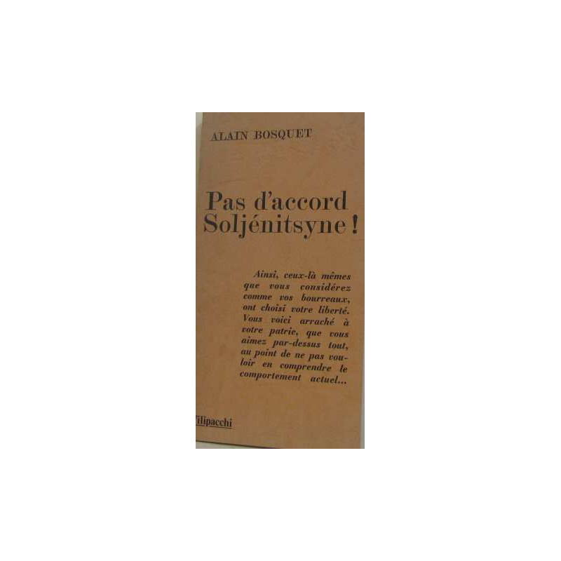 Pas d'accord soljénitsyne