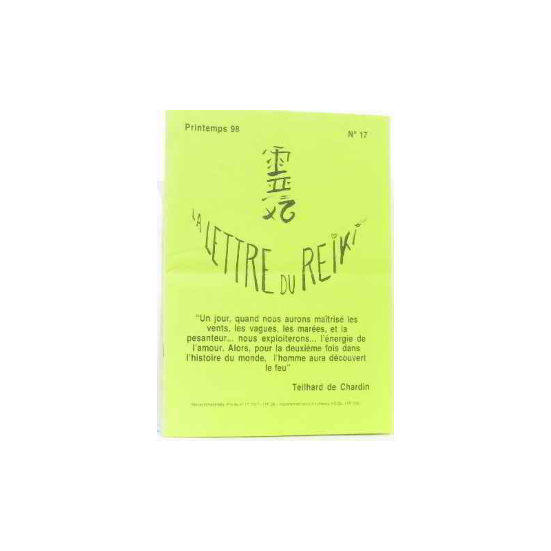 Revue trimestrielle La lettre du reiki n° 17