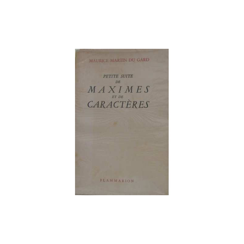 Petite suite de maximes et de caractères