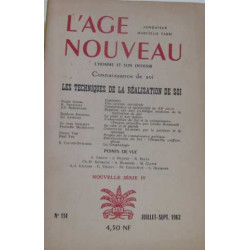 L'age nouveau: l'homme et son devenir N°114 juillet-sept.1962