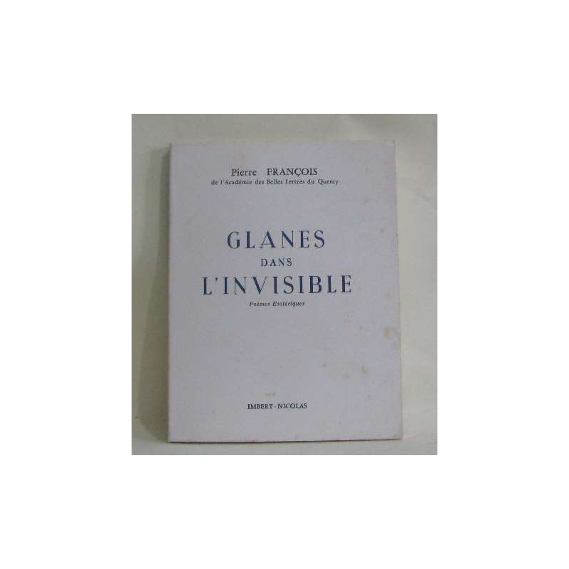 Glanes dans l'invisible