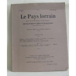 Le pays lorrrain n°10 - revue régioinale mensuelle illustrée