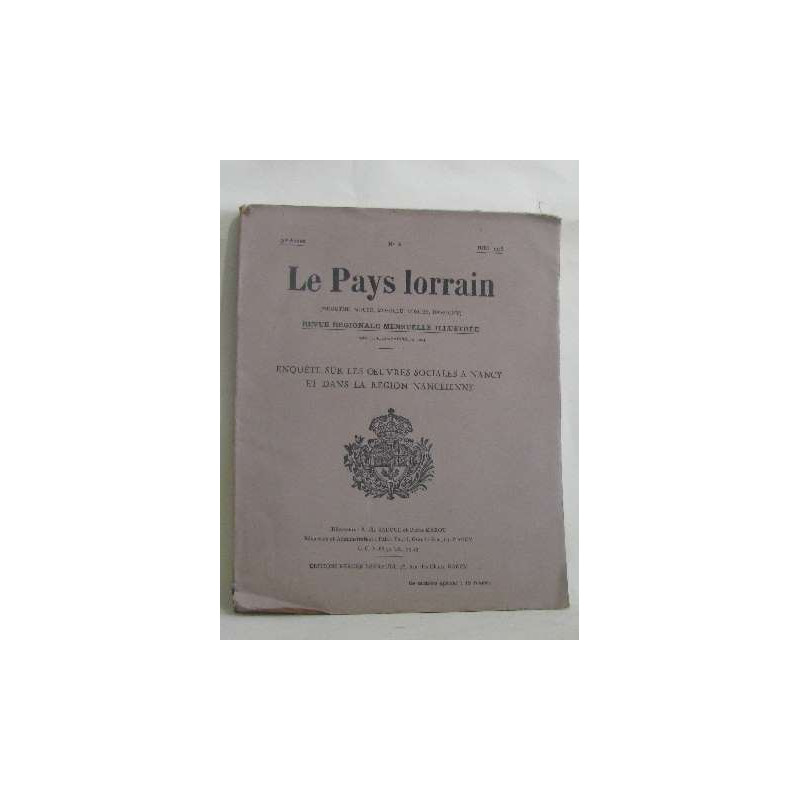 Le pays lorrain n°6 juin 1938